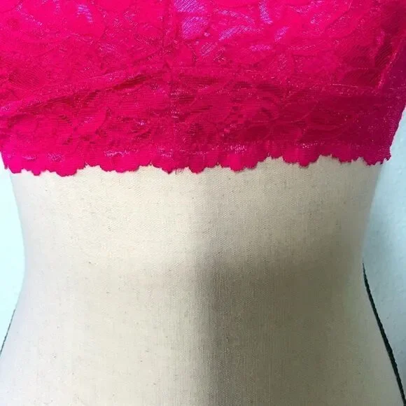 NWOT Sexy Bright Pink Lace Bralette - Picture 4 of 10
